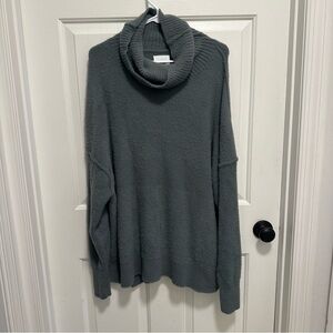 Aerie Cowl Neck Oversized Green Sweater Size Medium